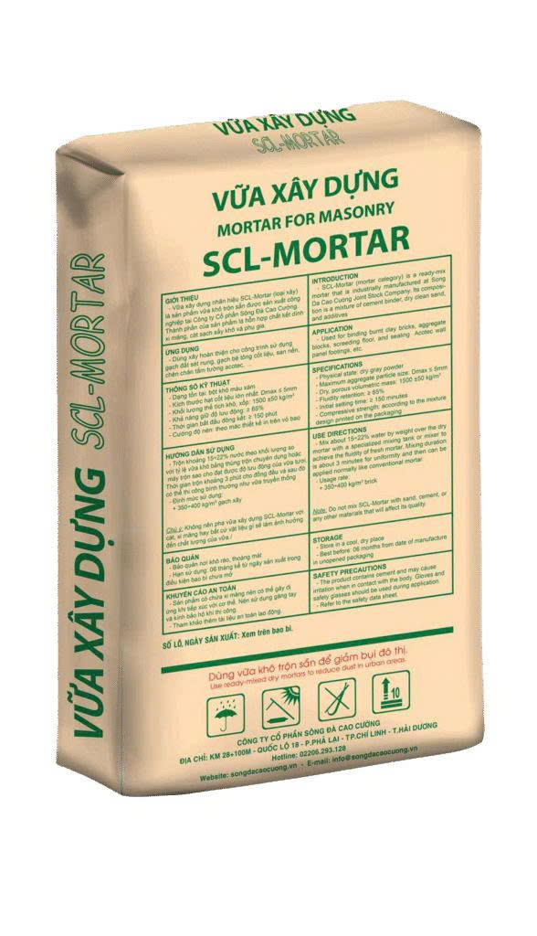 Vữa xây dựng SCL-Mortar loại vữa xây